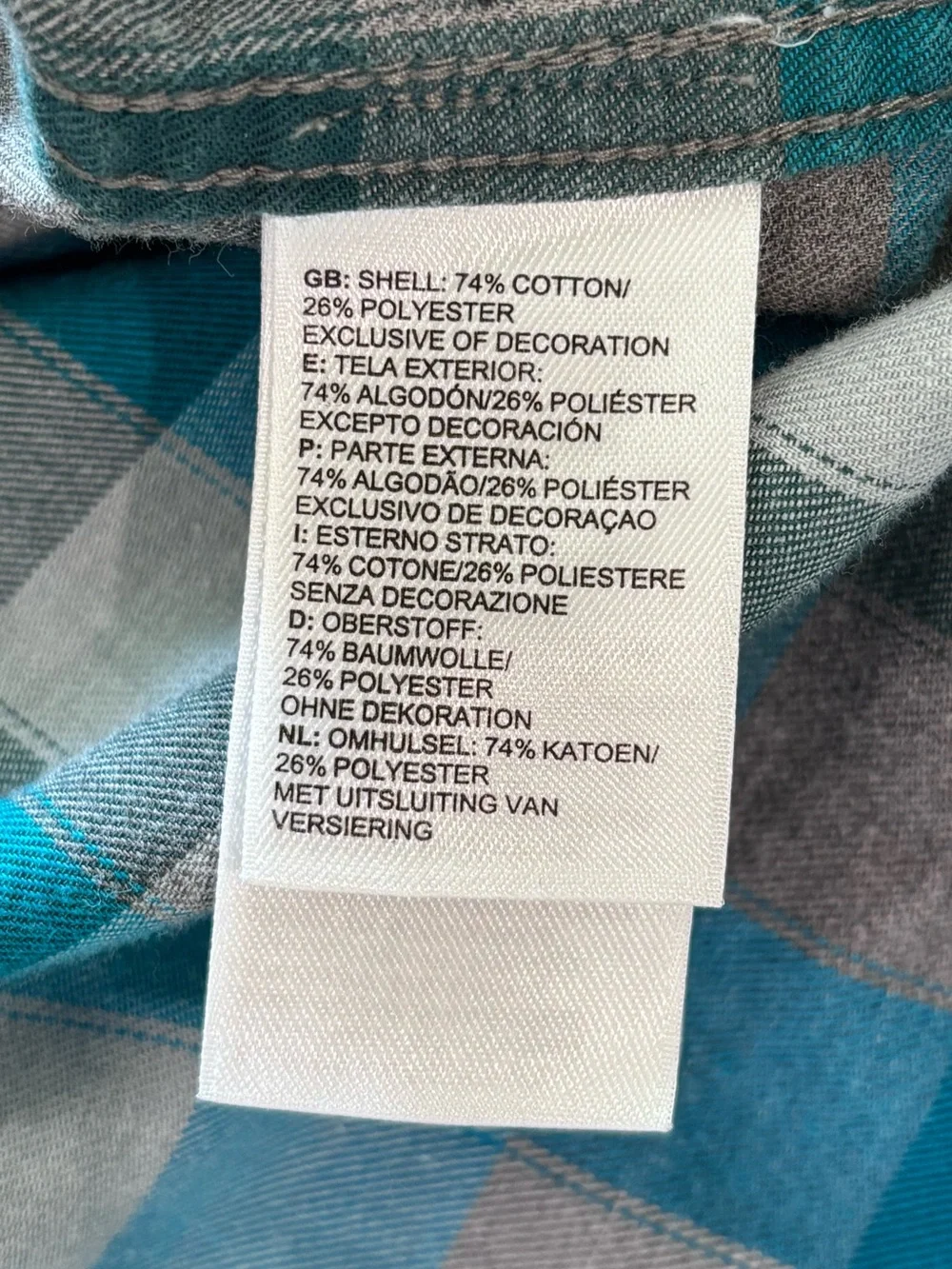 The North Face Blue Gray Plaid Button Front Shirt Western Men’s Size Large
